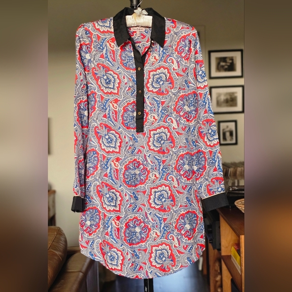 Juicy Couture Dresses & Skirts - Juicy Couture Silk Paisley Shirt Dress